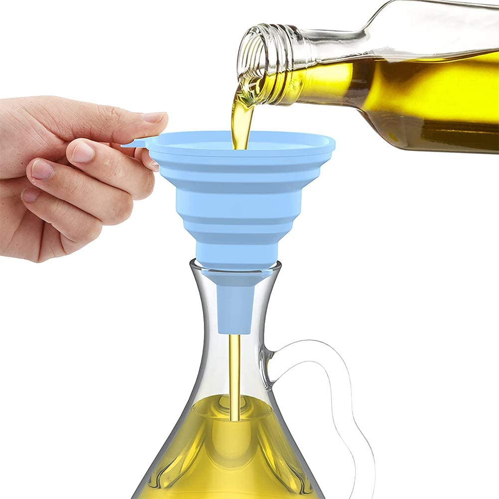 0828 Flexible Silicone Foldable Kitchen Funnel for Liquid/Powder Transfer Hopper Food (Small) - SkyShopy 0828 Flexible Silicone Foldable Kitchen Funnel for Liquid/Powder Transfer Hopper Food (Small) - SkyShopy